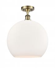 Innovations Lighting 516-1C-AB-G121-14 - Athens - 1 Light - 14 inch - Antique Brass - Semi-Flush Mount