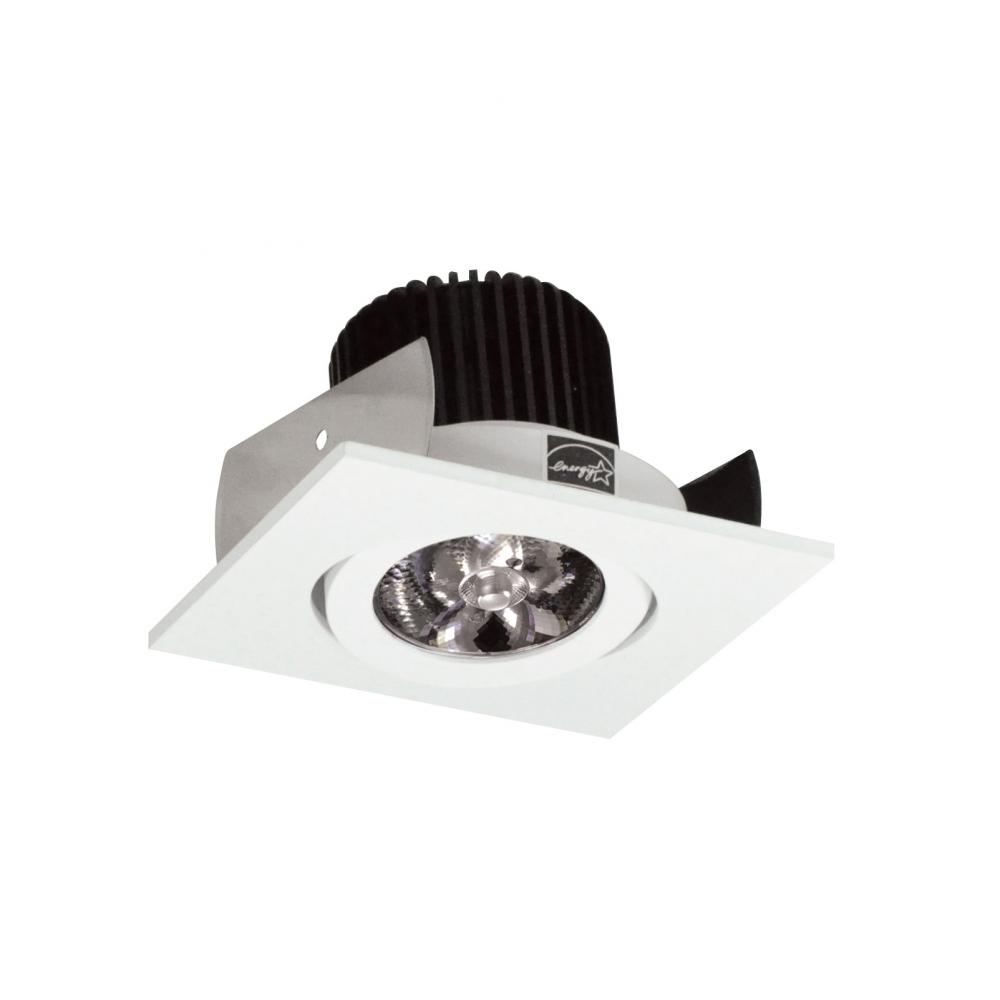 2&#34; Iolite LED Square Adjustable Gimbal, 10-Degree Optic, 800lm / 12W, 3500K, Matte Powder White