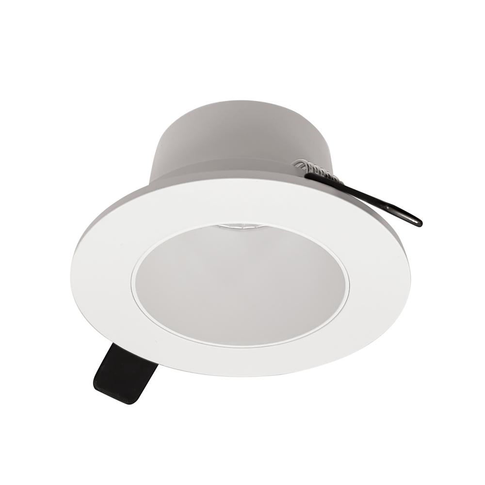 4&#34; Iolite Can-less Round Downlight Trim, White finish