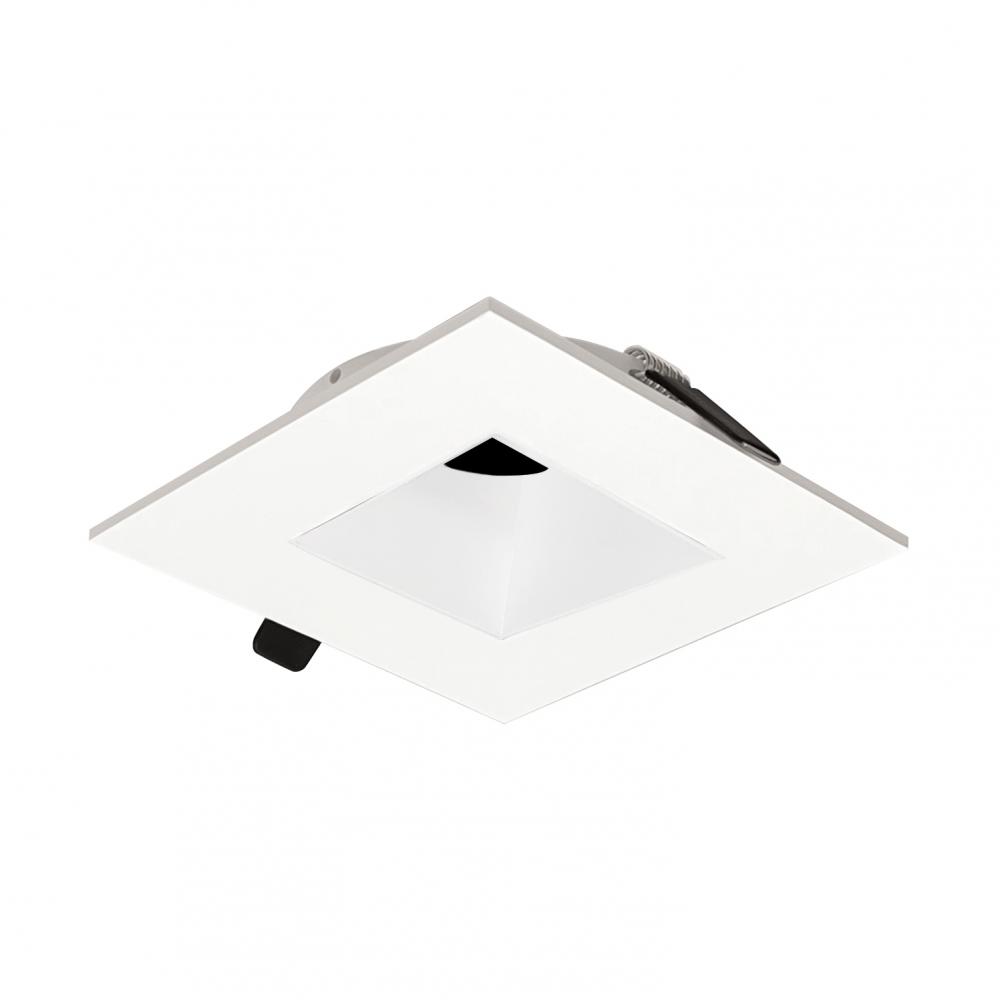 4&#34; Iolite Can-less Square Downlight Trim, White finish