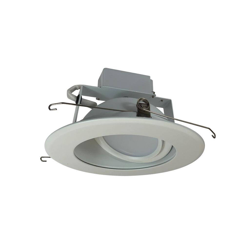 6&#34; Cobalt Adjustable LED Retrofit, 1200lm / 14W, 3000K, White Reflector / White Flange