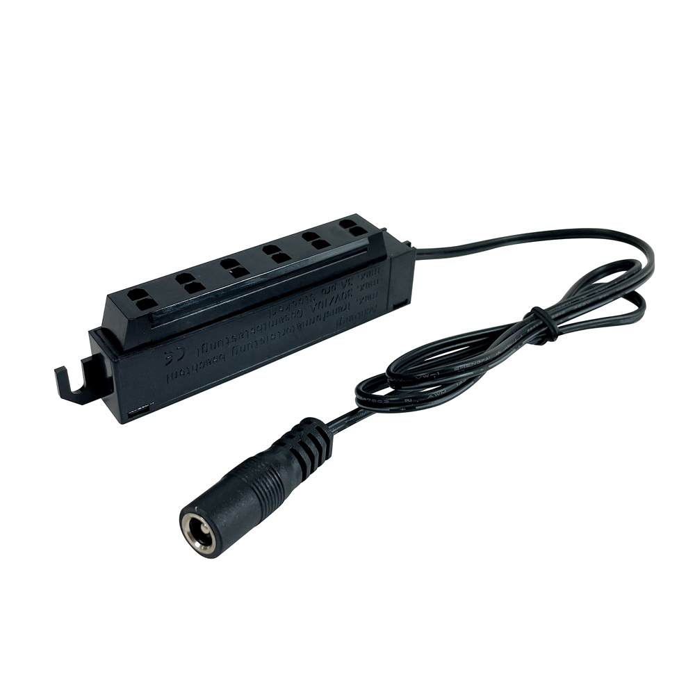 24&#34; 6-Port Power Line Interconnect for Josh Puck, Black Finish