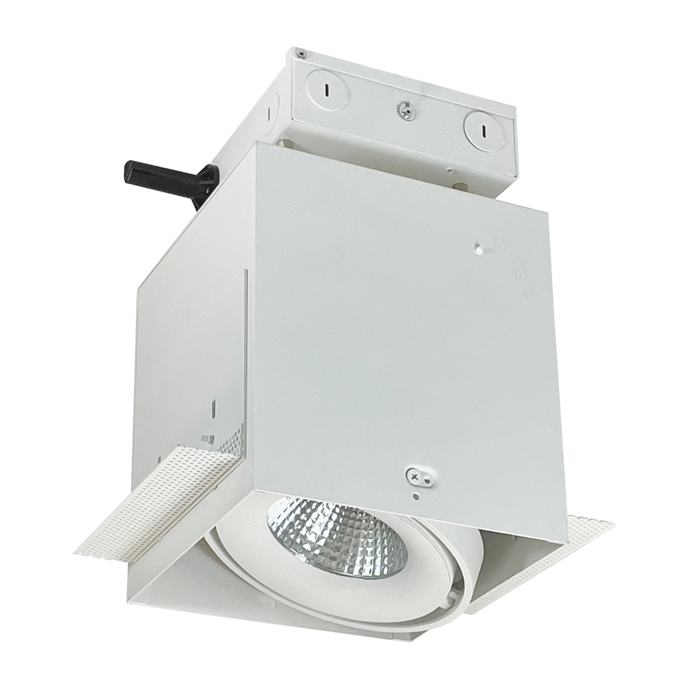 LED Trimless 1-Head MLS Housing, 30W / 2100lm per Head, 2700K, 16-Degrees Spot, White, 120-277V