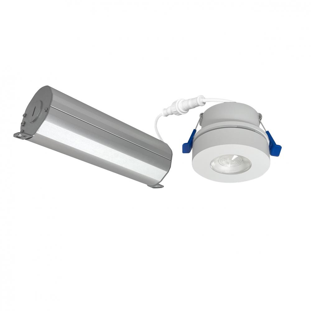 2&#34; M-Wave Can-less Adjustable LED Downlight, 2700K, Matte Powder White finish