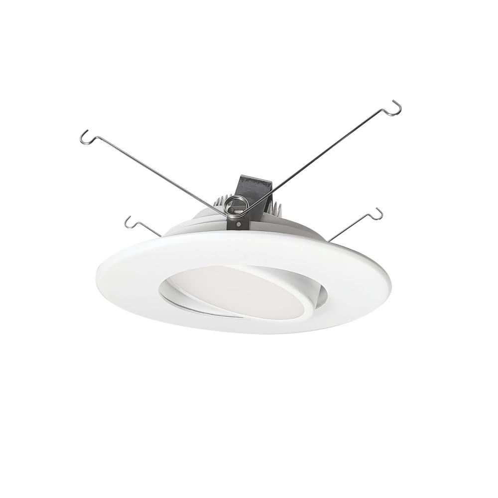 5&#34;/6&#34; AC Onyx Round Adjustable LED Retrofit, 1050lm / 14.5W, Selectable CCT, White Finish