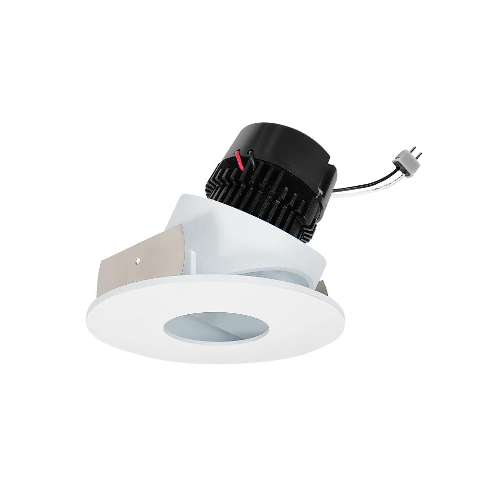 4&#34; Pearl Low Voltage LED Round Adjustable Pinhole Retrofit, 950lm / 11W, 2700K, Matte Powder