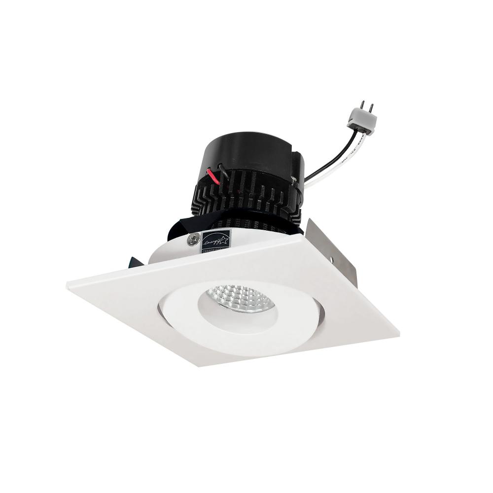 4&#34; Pearl Low Voltage LED Square Adjustable Gimbal Retrofit, 1050lm / 11W, 3500K, White Finish