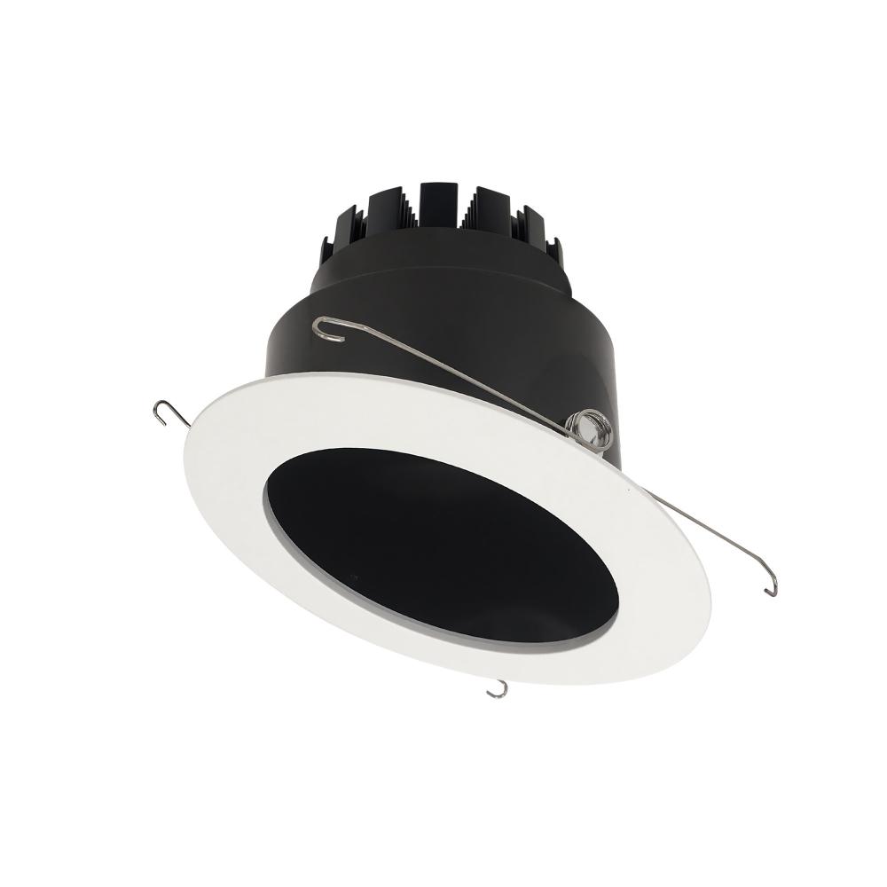 6&#34; Marquise III Round Slope Reflector, 1200lm, 3000K, Flood Optic, Black Reflector/White Flange