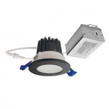 Nora NM2-2RDCS6027BB - 2" M2 Round LED Lensed Downlight, 600lm / 8W, 2700K, 120V, Matte Black