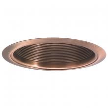 Nora NTM-33 - 6" BR/PAR30 Stepped Baffle w/ Metal Ring, Copper