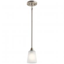 Kichler 52235NI - Skagos™ 1 Light Mini Pendant Brushed Nickel