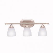 Kichler 5448NI - Ansonia 23" 3 Light Vanity Light with Satin Etched Glass in Brushed Nickel