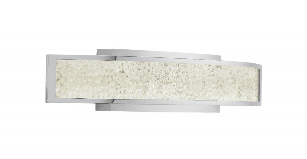 Crushed Ice™ 24.25&#34; 1 Light Vanity Light w/ Down Light Chrome