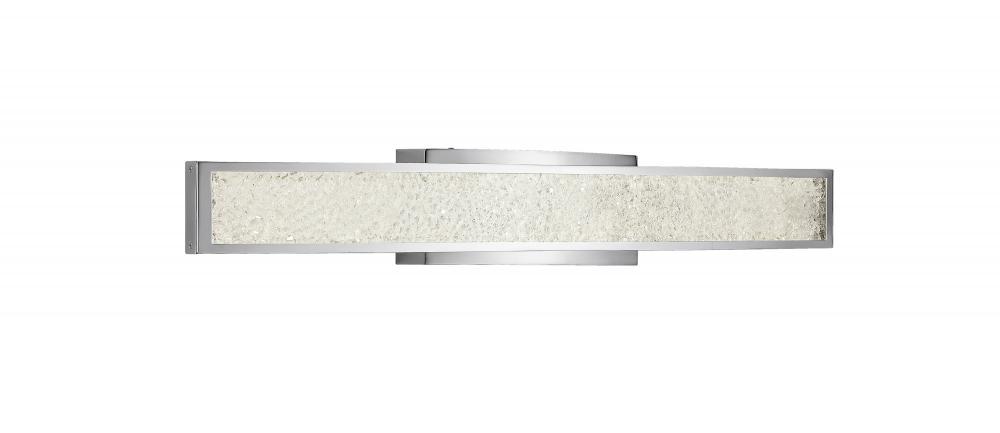 Crushed Ice™ 36&#34; 1 Light Vanity Light w/ Down Light Chrome