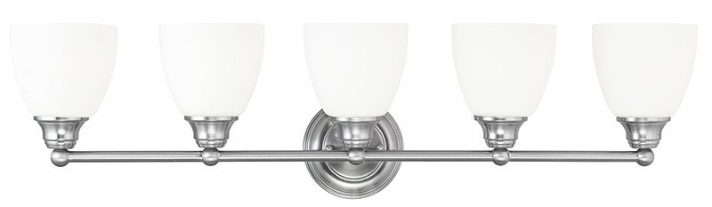 5 Light Brushed Nickel Bath Light