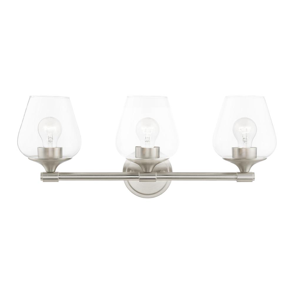 3 Light Brushed Nickel Vanity Sconce