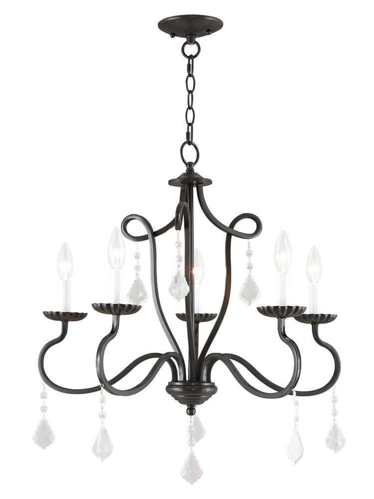 5 Light English Bronze Chandelier