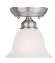 Livex Lighting 1350-91 - 1 Light Brushed Nickel Ceiling Mount