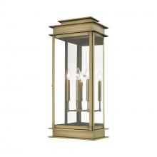 Livex Lighting 20208-01 - 3 Light Antique Brass Outdoor Extra Large Wall Lantern