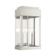 Livex Lighting 21238-91 - 2 Lt Brushed Nickel  Outdoor Wall Lantern