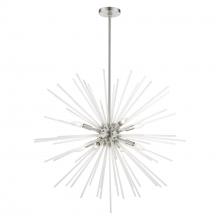 Livex Lighting 48828-91 - 8 Light Brushed Nickel Large Foyer Chandelier