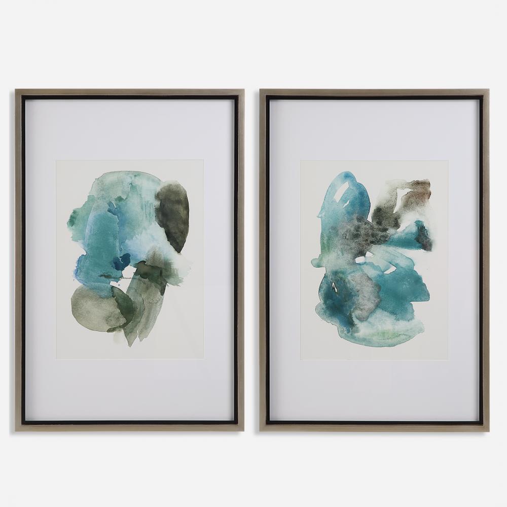 Blueprints Watercolor Prints, Set Of 2