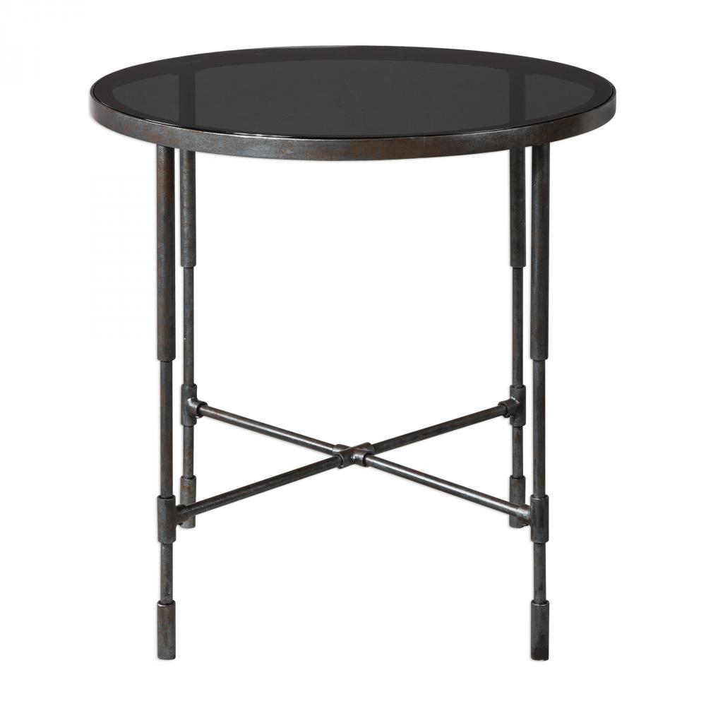 Uttermost Vande Aged Steel Sidetable