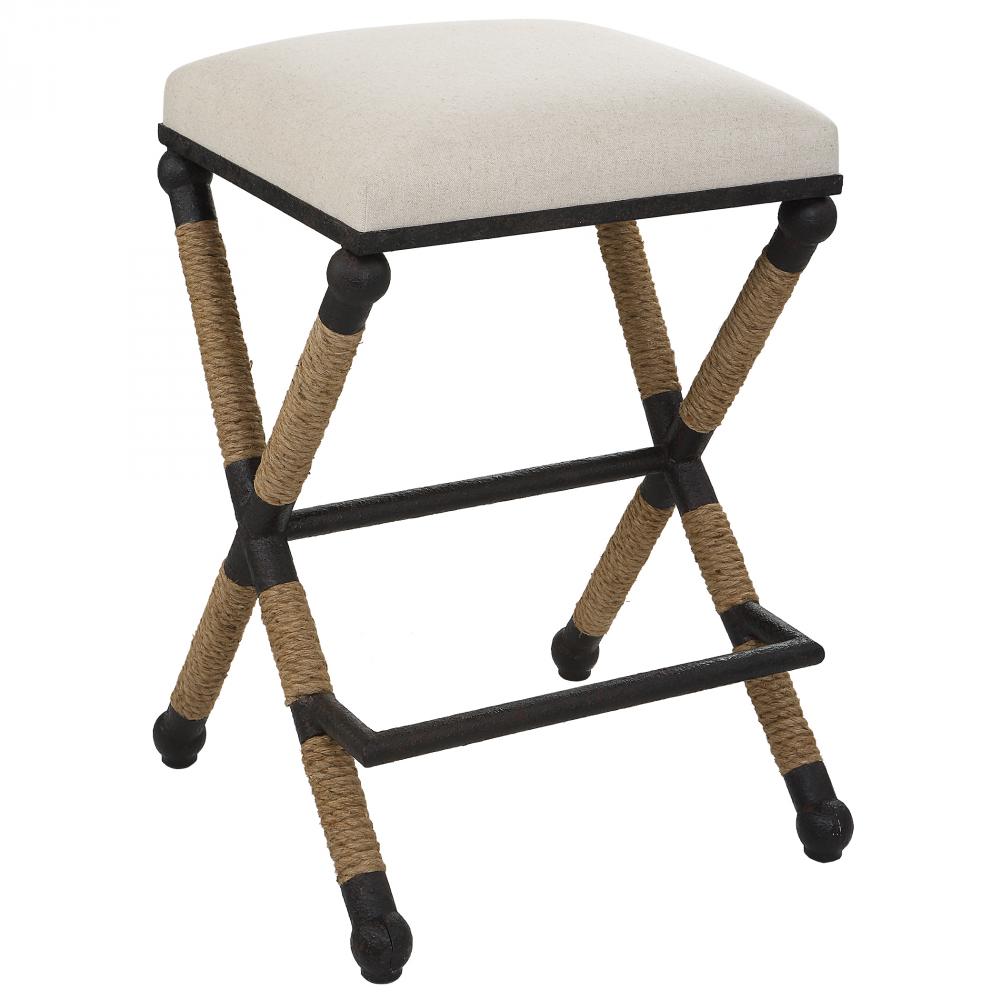 Firth Rustic Oatmeal Counter Stool