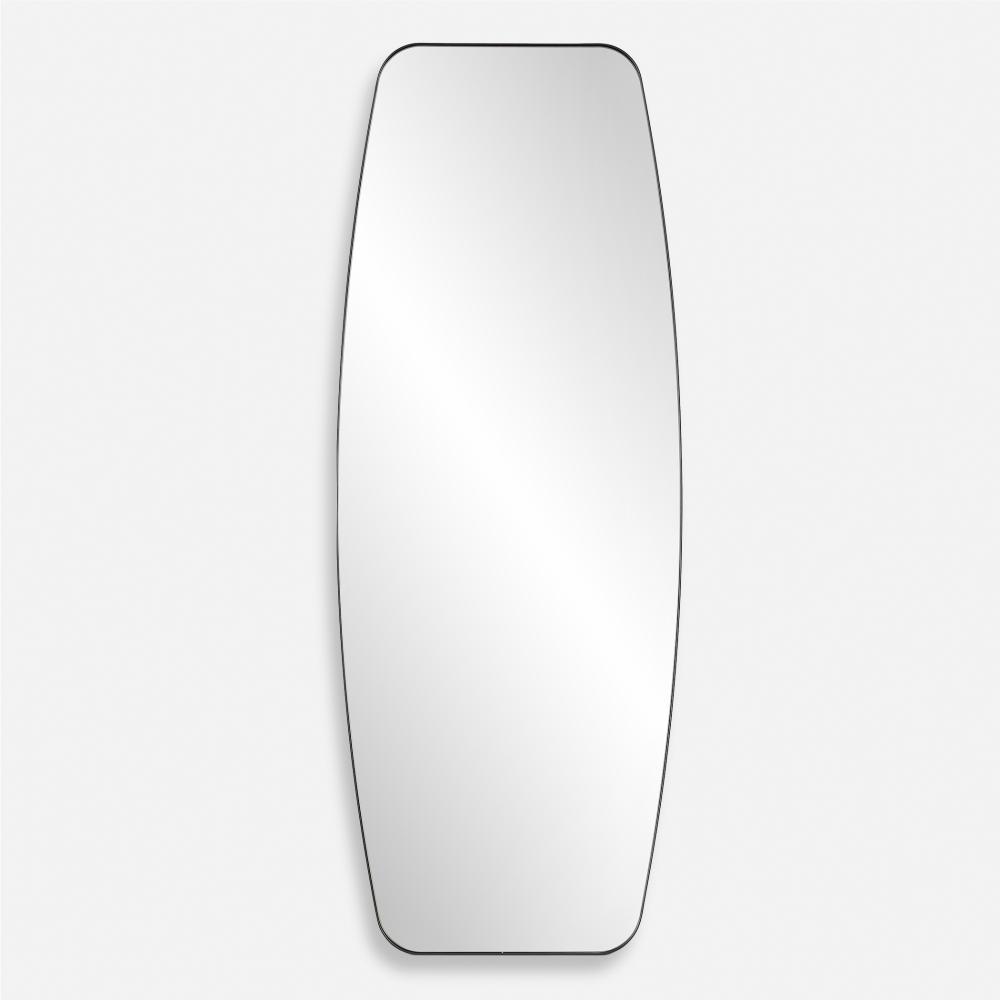 Caspian Curved Black Dressing Mirror