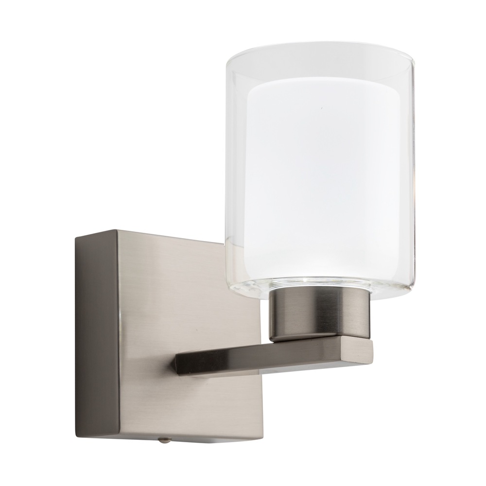 Saville Collection 1-Light Bathroom Sconce Brushed Nickel