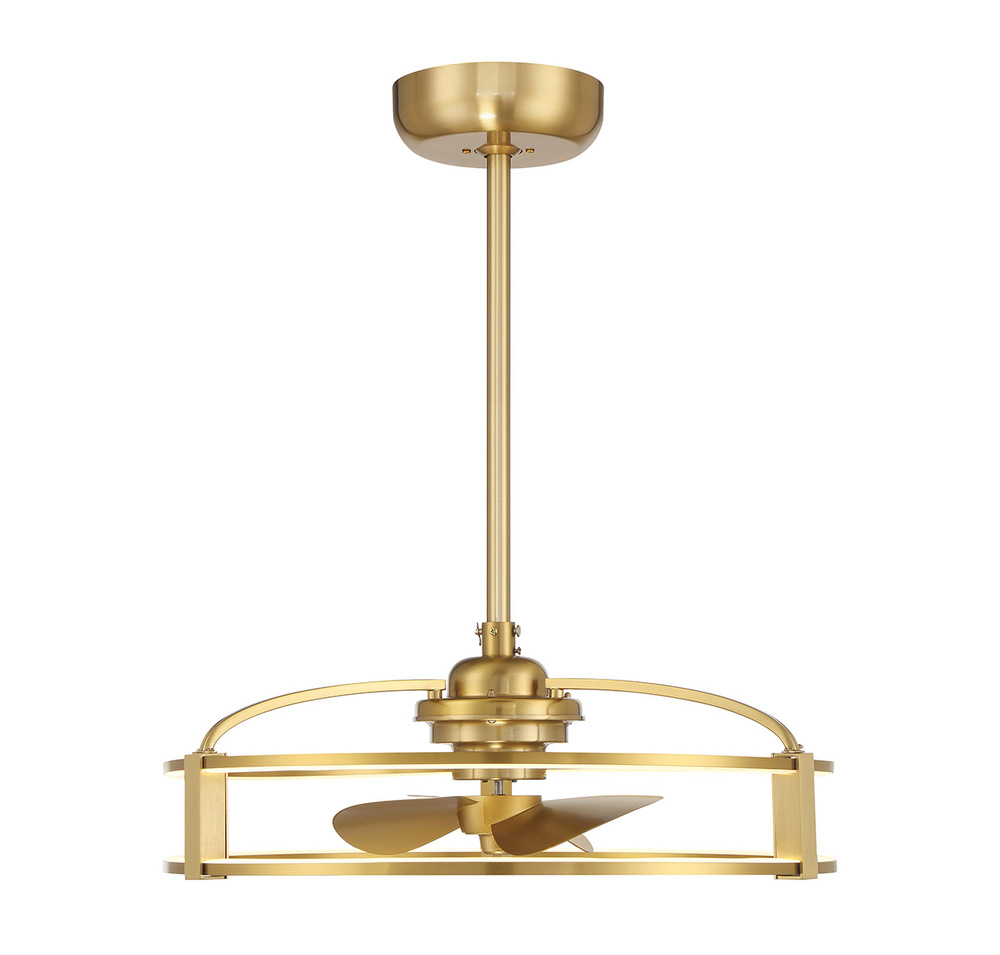 Vesta LED Fan D&#39;Lier in Warm Brass