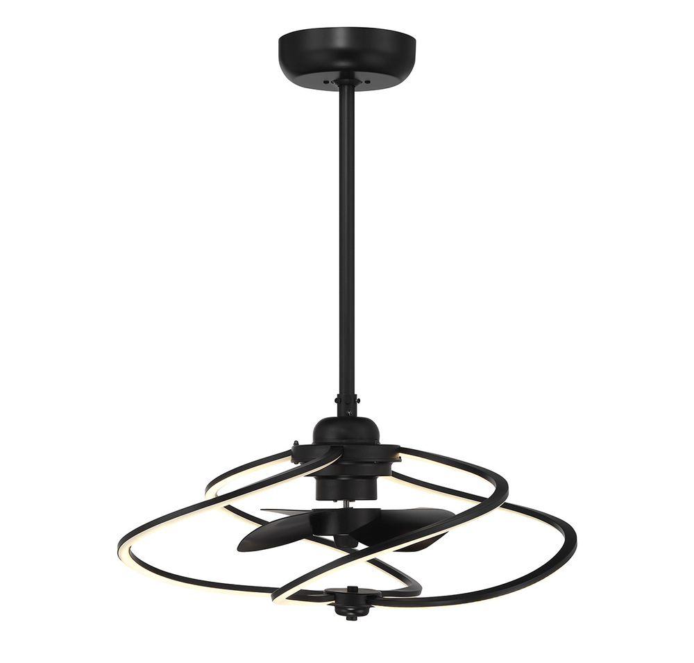 Hydra LED Fan D&#39;Lier in Matte Black