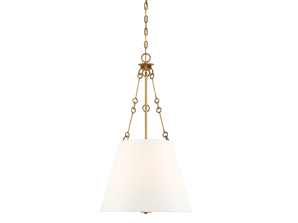 Austin 4-Light Pendant in Warm Brass