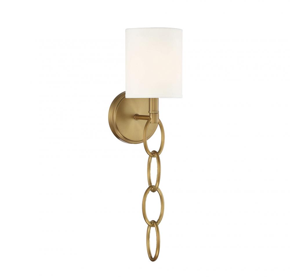 Joffree 1-Light Wall Sconce in Warm Brass