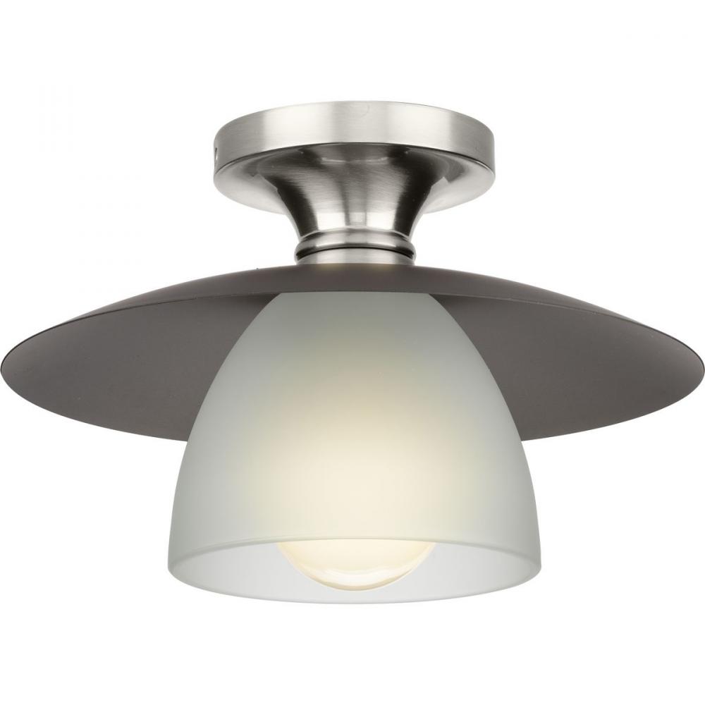 Trimble Collection One-Light Brushed Nickel 12&#34;  Semi-Flush Mount