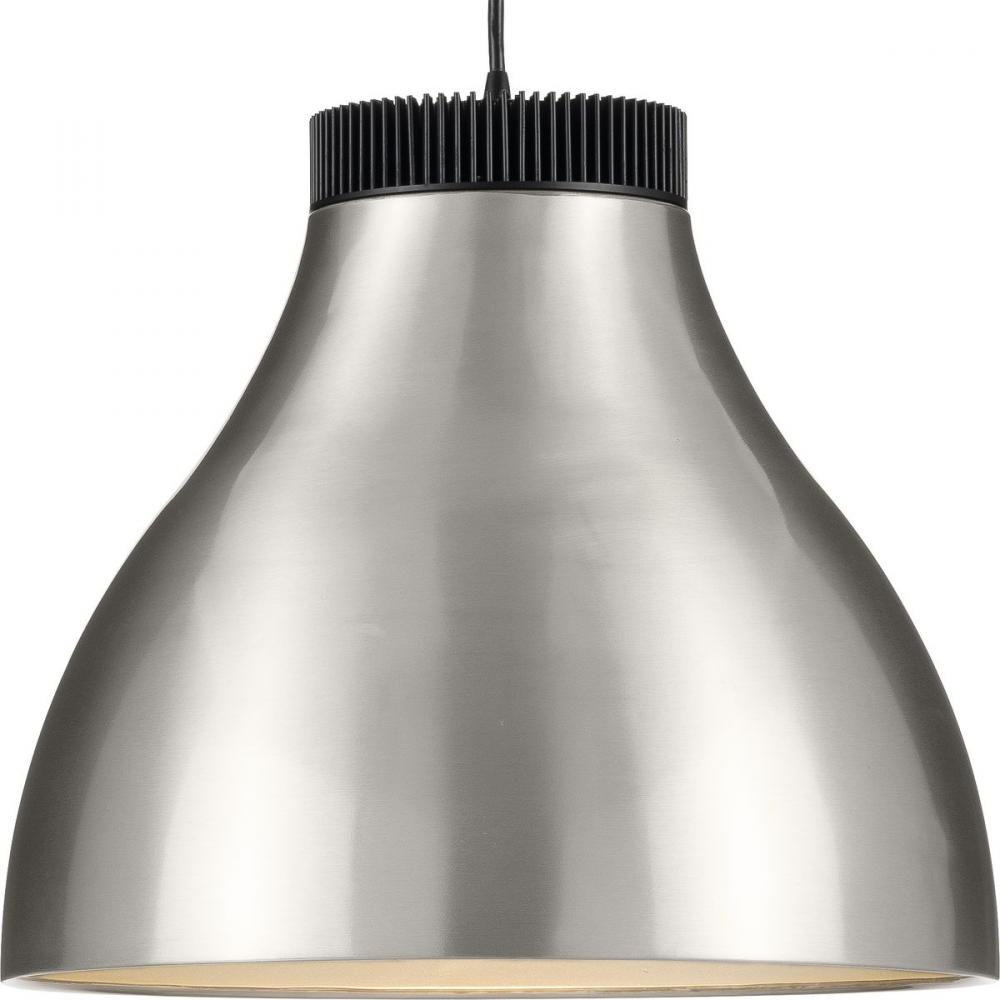 Radian LED Collection Modern Brushed Nickel Metal Pendant