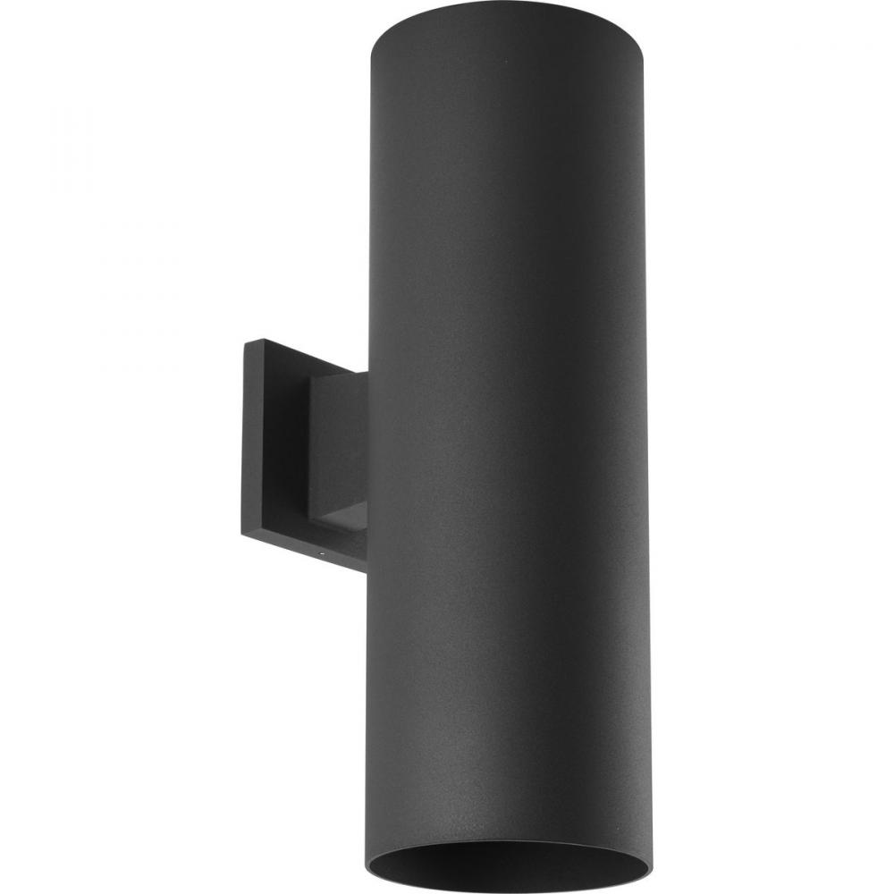 6&#34; LED Outdoor Up/Down Modern Black Wall Cylinder with  Glass Top Lense