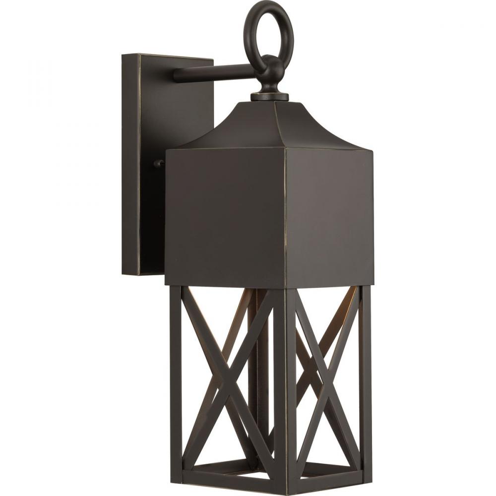 Birkdale Collection One-Light Modern Farmhouse Antique Bronze Outdoor Wall Lantern