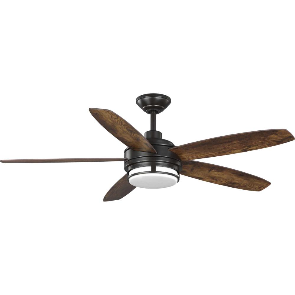 Albin Collection 54&#34; Indoor/Outdoor Five-Blade Bronze Ceiling Fan