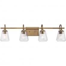 Progress P300475-196 - Martenne Collection Four-Light Aged Bronze Modern Farmhouse Vanity Light