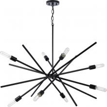 Progress P400109-31M - Astra Collection Eight-Light 42" Matte Black Modern Chandelier