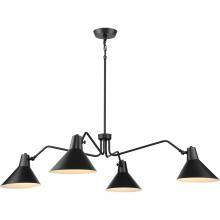 Progress P400310-31M - Trimble Collection Four-Light Matte Black Chandelier