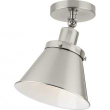  P350199-009 - Hinton Collection One-Light Brushed Nickel Vintage Style Ceiling Light