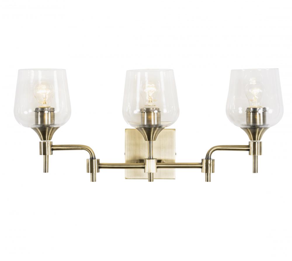 Margaux 3-Lt Bath - Antique Brass