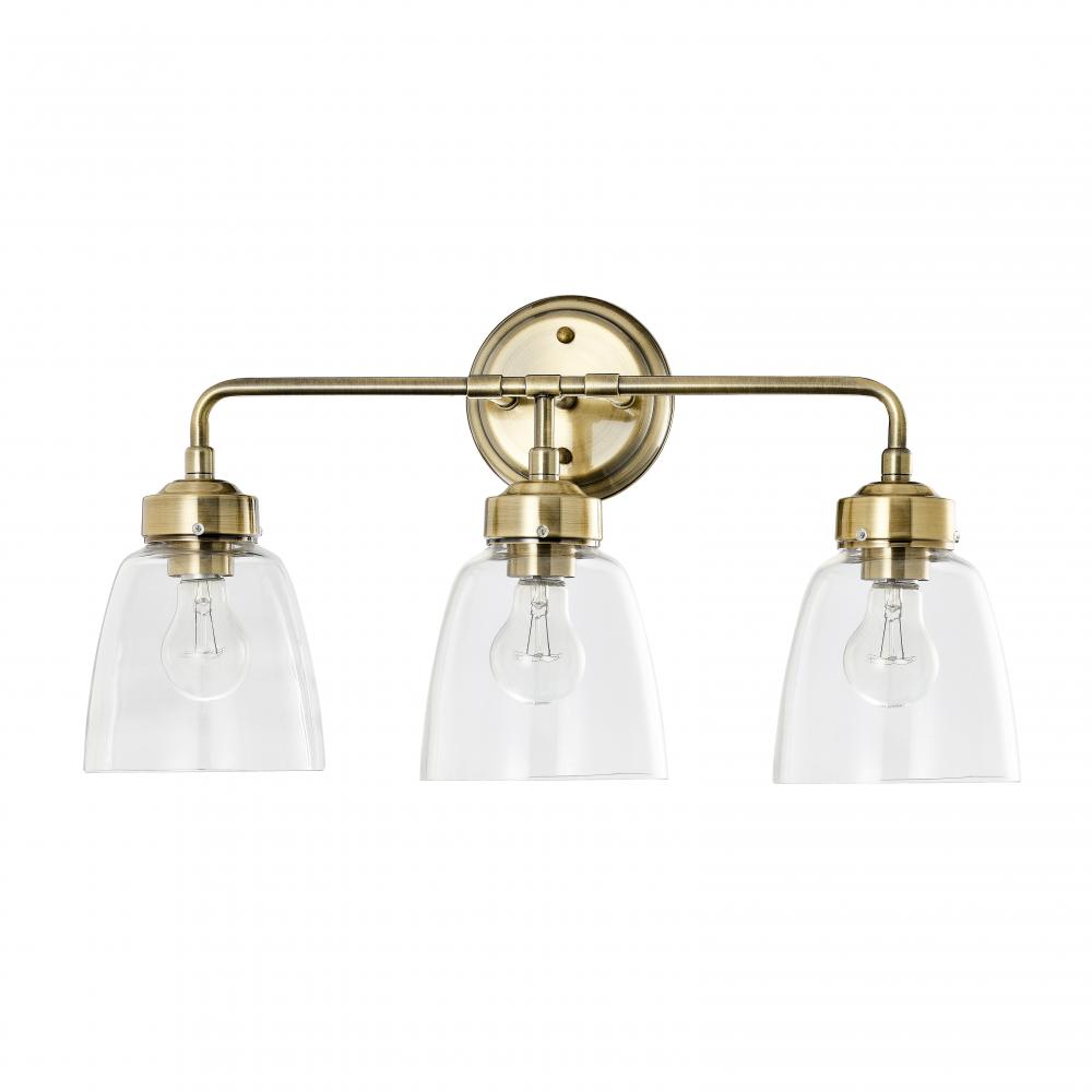 Helena 3-Lt Bath - Antique Brass