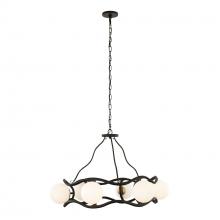 Varaluz 374C06CBFG - Black Betty 6-Lt Chandelier - Carbon/French Gold