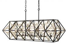 Varaluz 353N05MBFG - Marcia 5-Lt Linear Pendant - Matte Black/French Gold