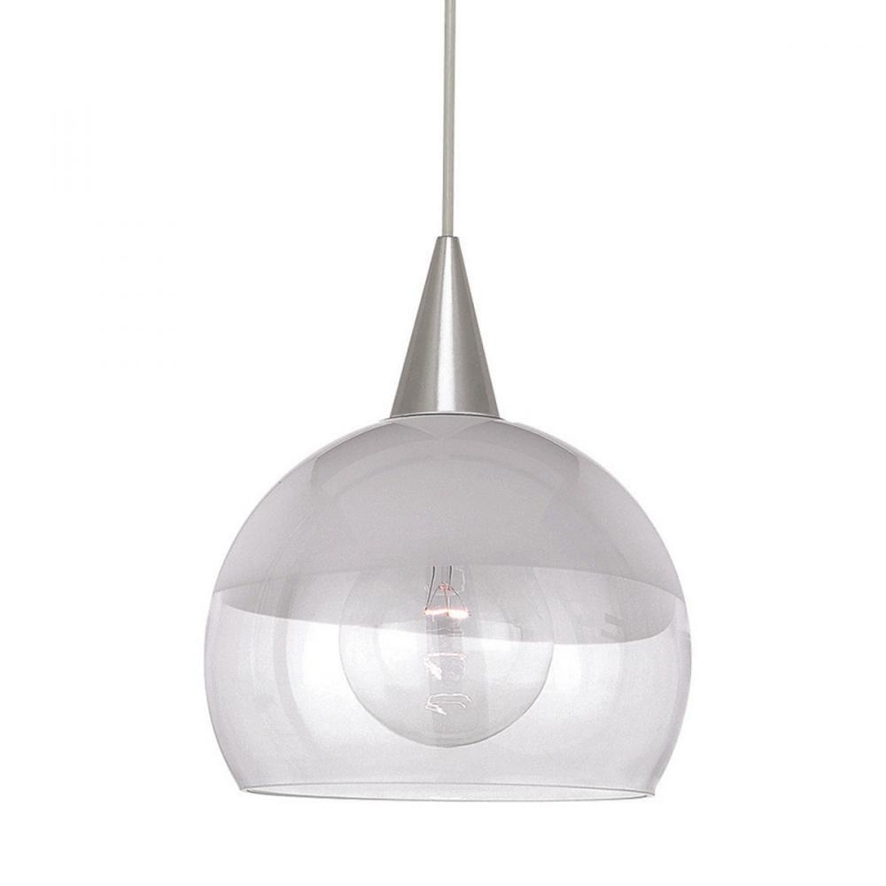 One Light Nickel Track Pendant