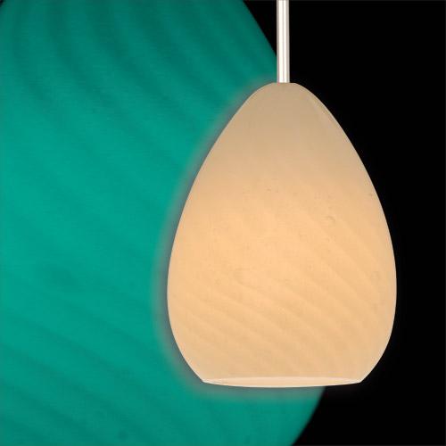 Yu Monopoint Pendant - Glow Jade Shade with Brushed Nickel Socket Set, Canopy Included