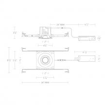 WAC US R3BRAN-NWD-WT - Ocular 3.0 Dim-to-Warm Round Adjustable Trim and Remodel Housing with New Construction Frame-In Ki